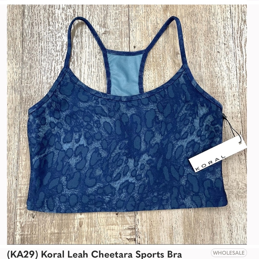 Koral  Leah  Cheetara Sports Bra. Teal Cheetarra